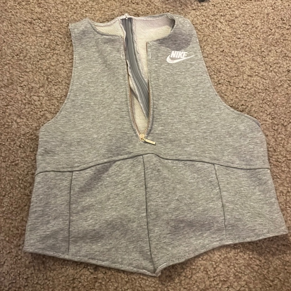Custom upcycle crop top Nike
